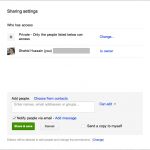 Google Drive sharing
